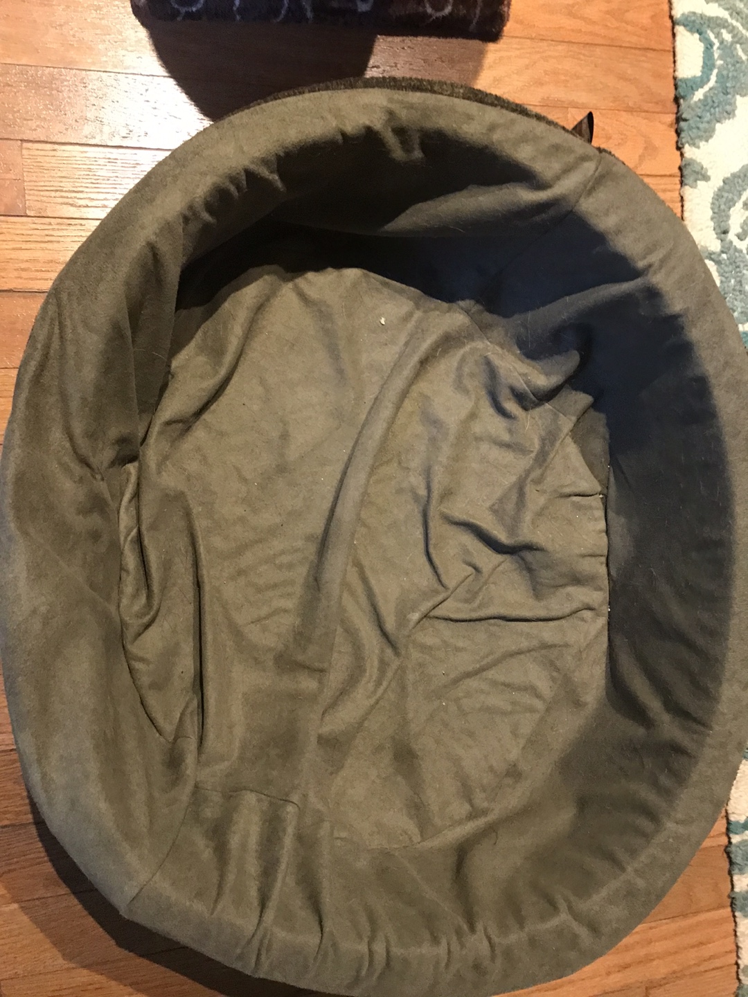 Olive Green Round Pet Bed