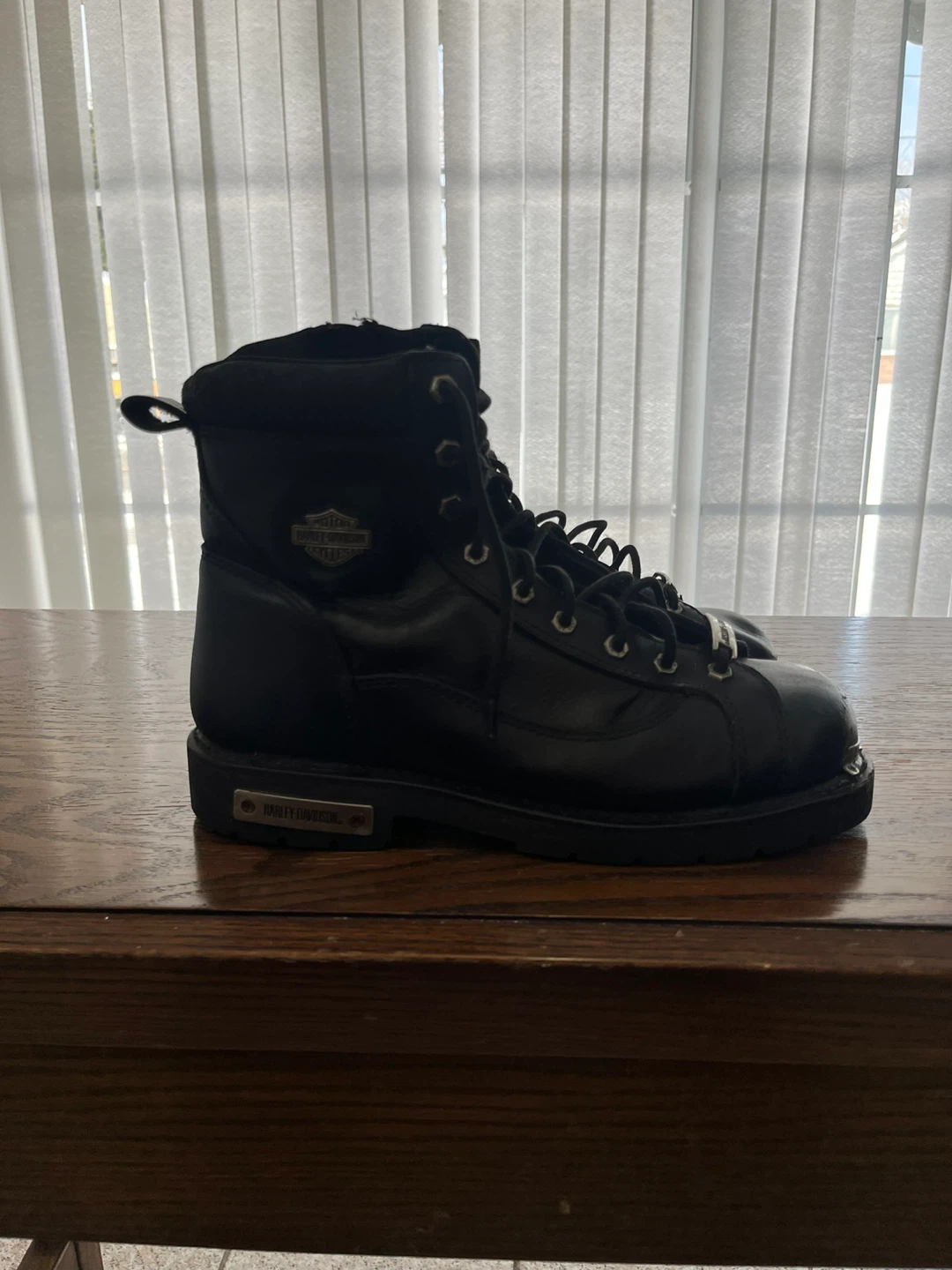 Harley-Davidson Black Leather Lace-Up Boots - photo 5