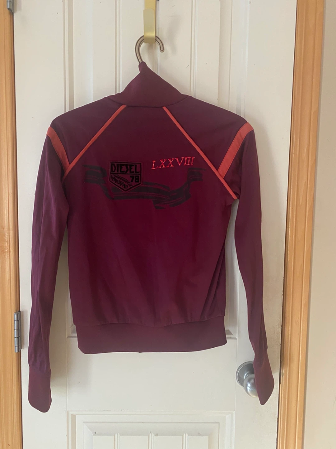 Diesel Track Jacket - Burgundy - Size S - photo 3