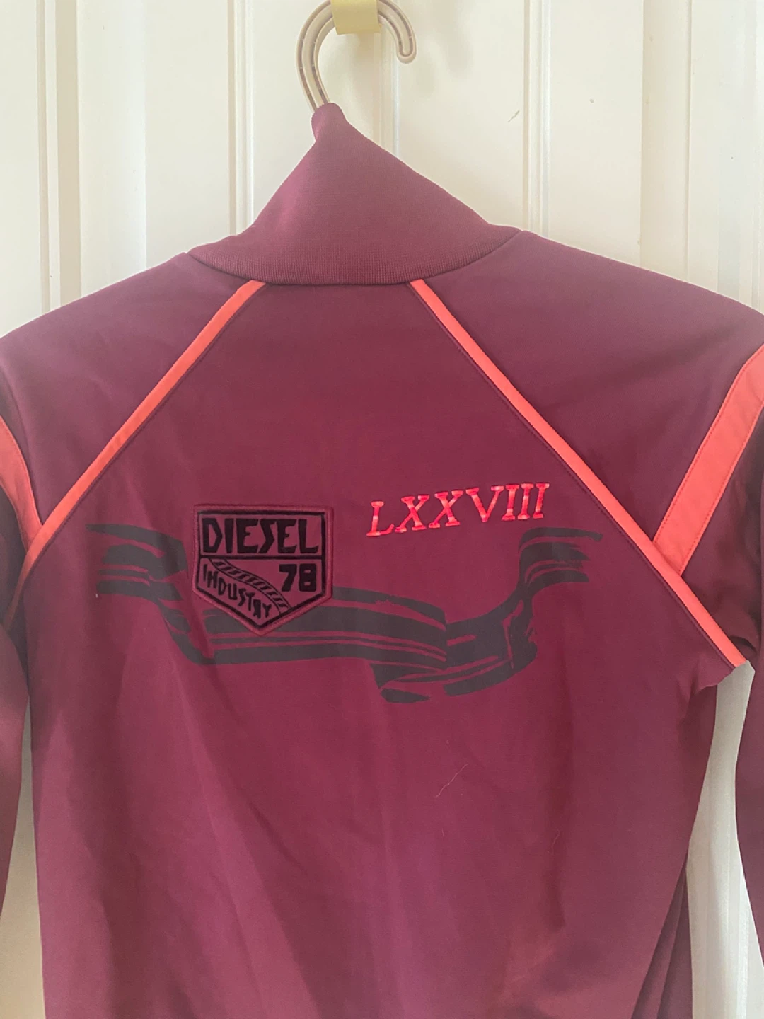 Diesel Track Jacket - Burgundy - Size S - photo 4