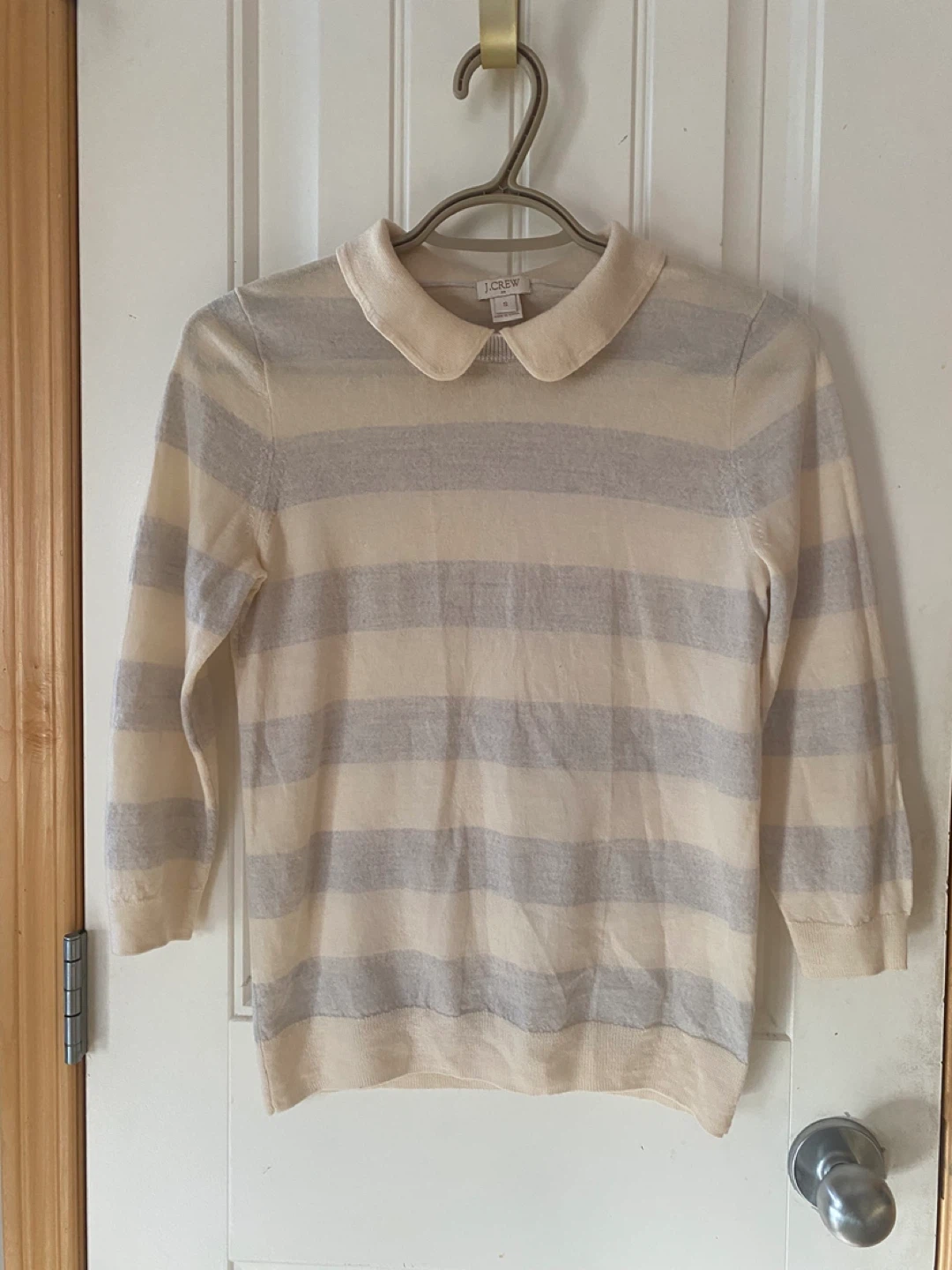 J. Crew Striped Peter Pan Collar Sweater - Size S