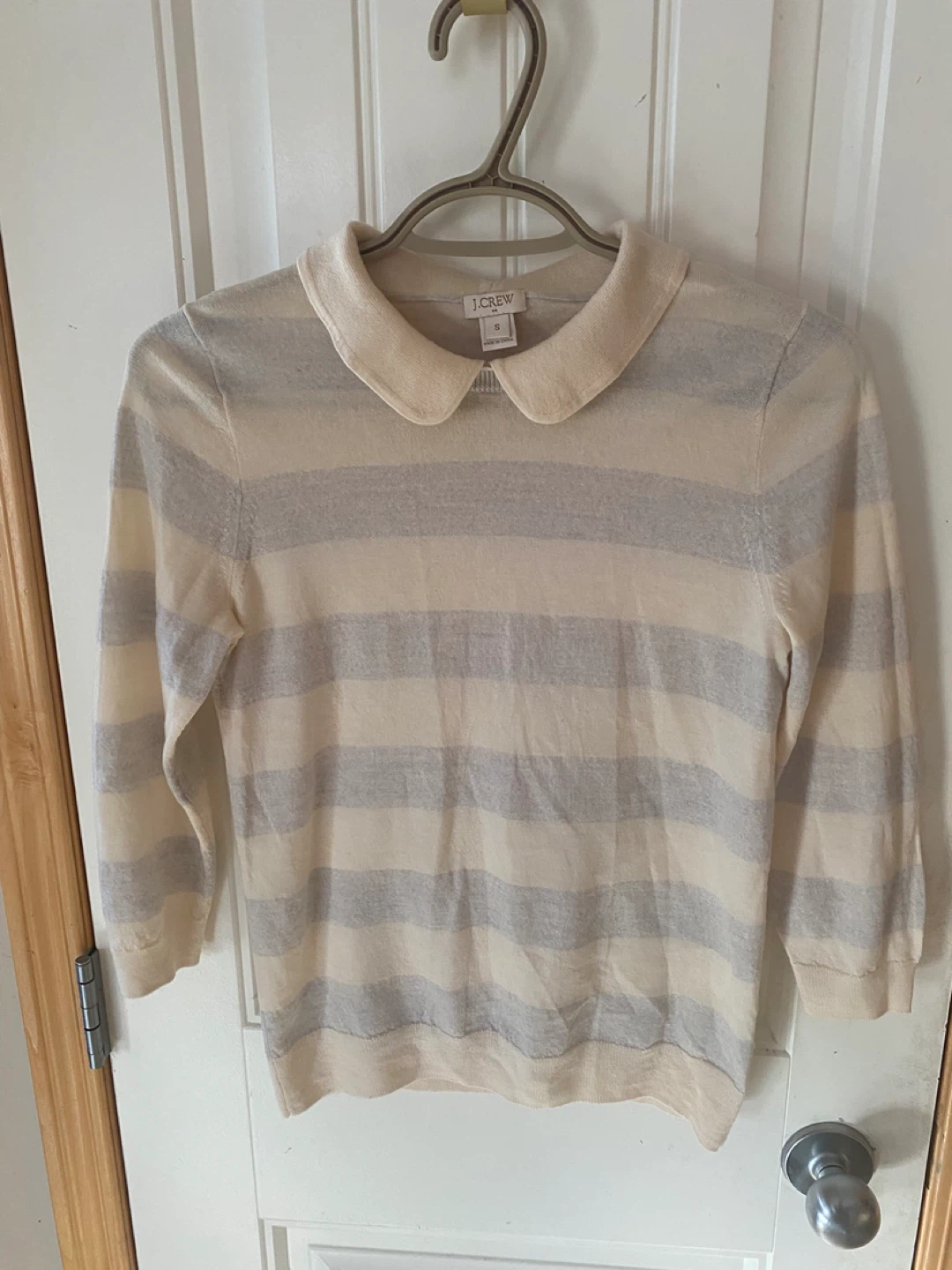 J. Crew Striped Peter Pan Collar Sweater - Size S - photo 2