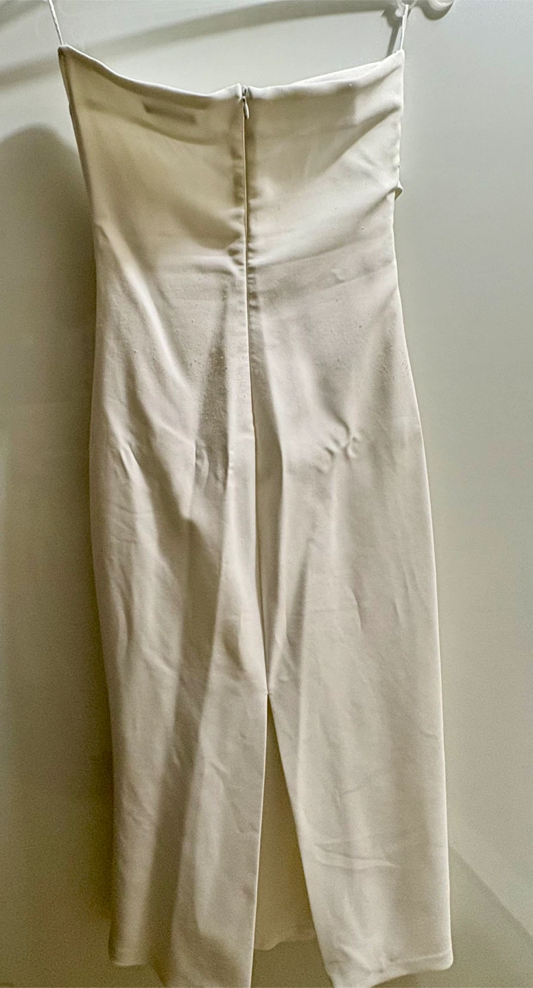 Zara Cream Strapless Midi Dress - photo 3