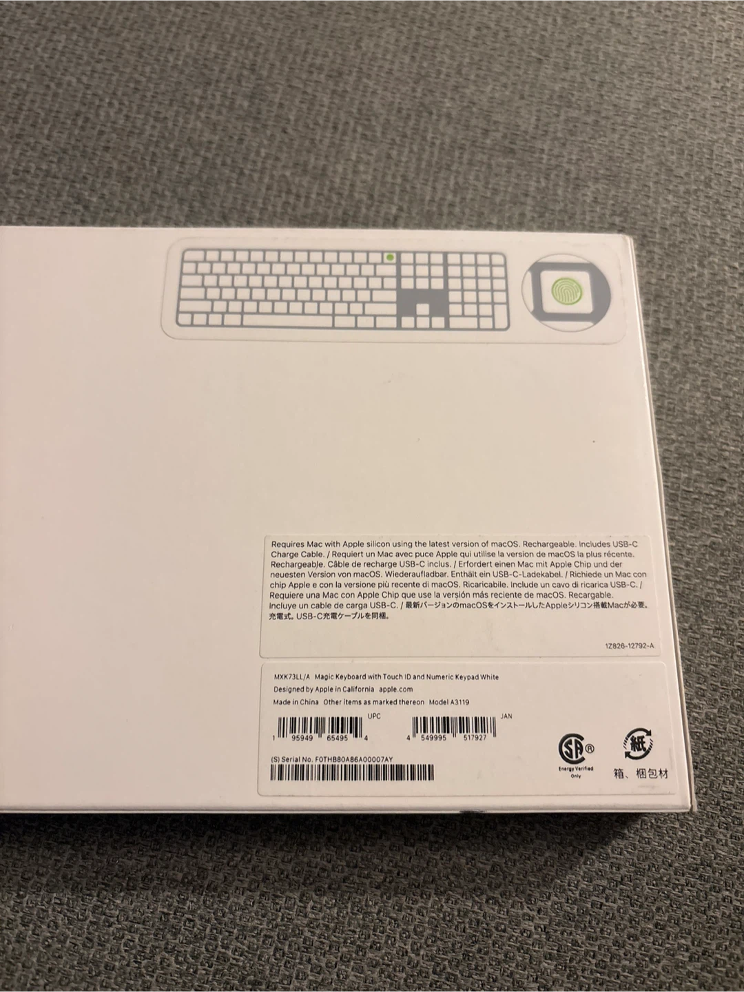 Apple Magic Keyboard w/ Touch ID & Numeric Keypad - A3119 - photo 2