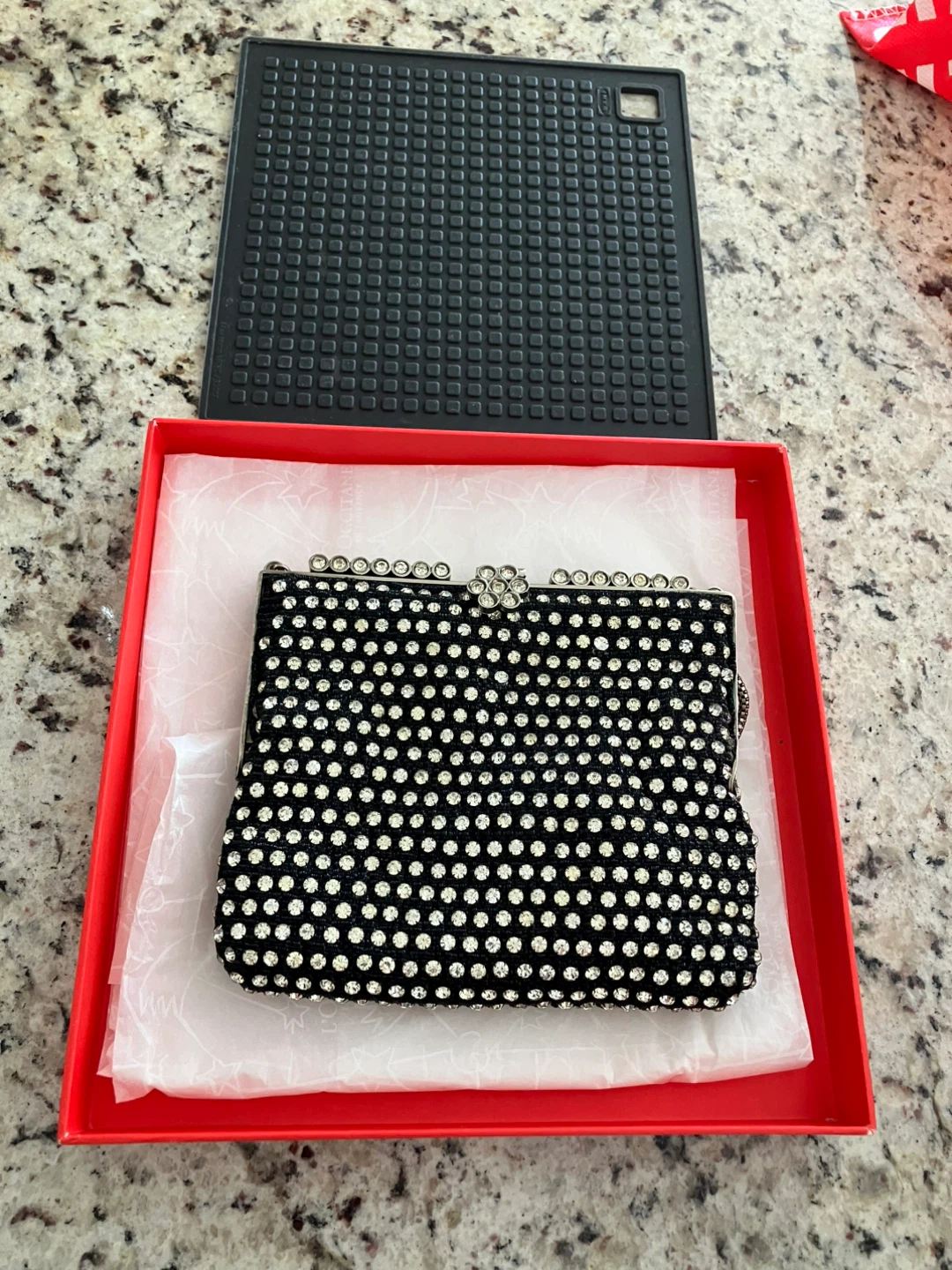 Sparkly Black Clutch Bag