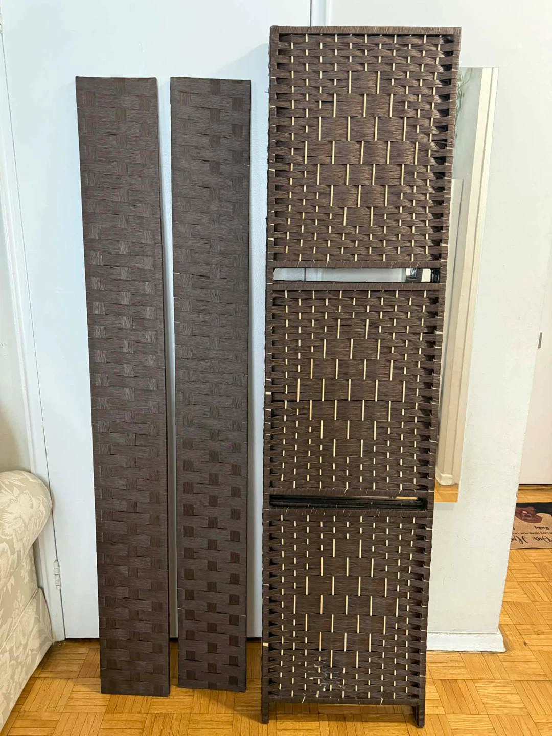 4-Panel Room Divider with Shelves for sale - photo 4