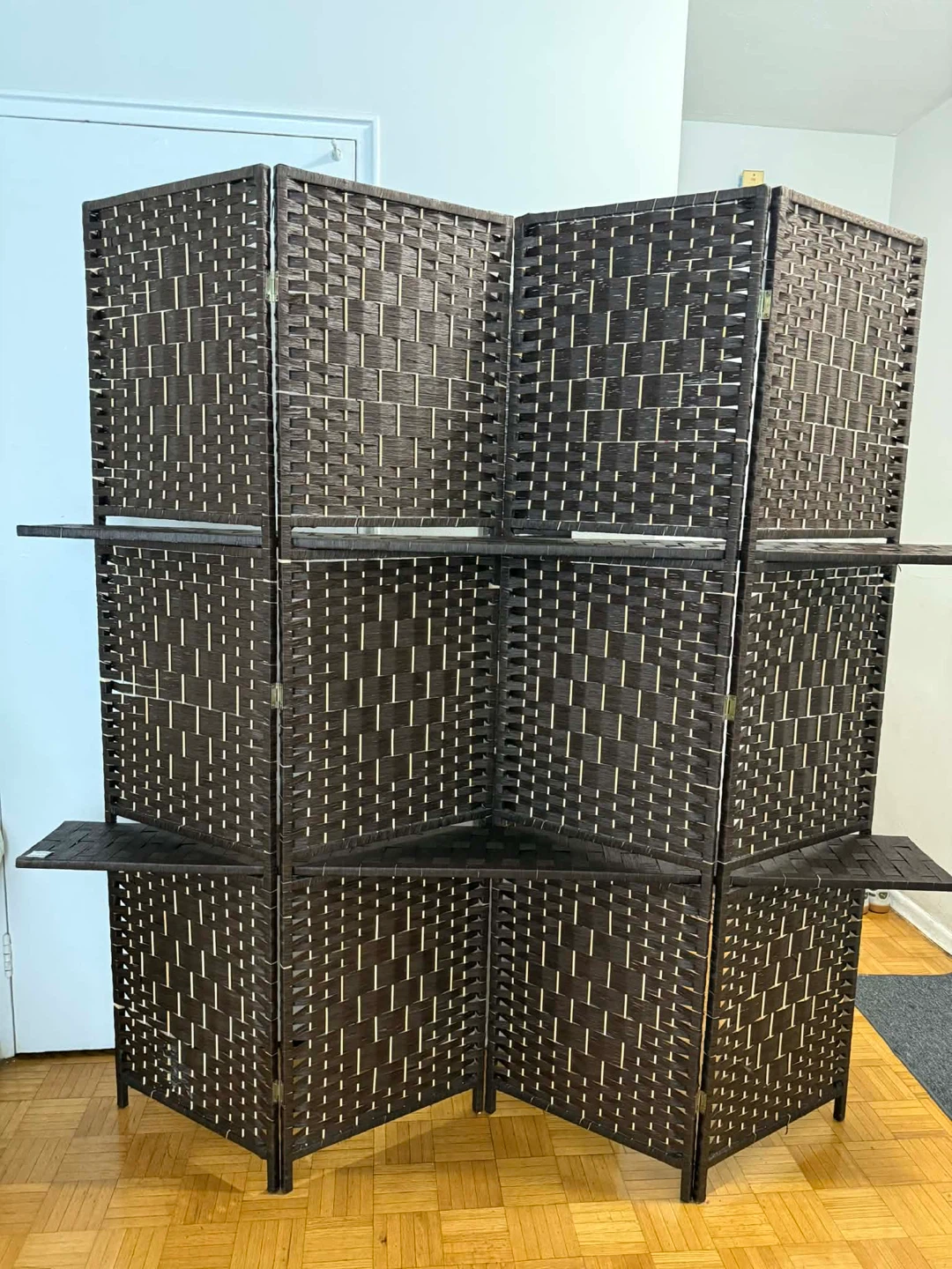 4-Panel Room Divider with Shelves for sale - photo 3