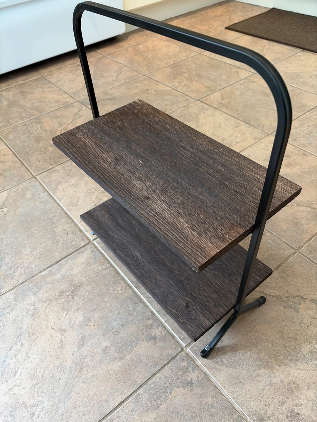 2-Tier Wood Look Shelf Unit - photo 2