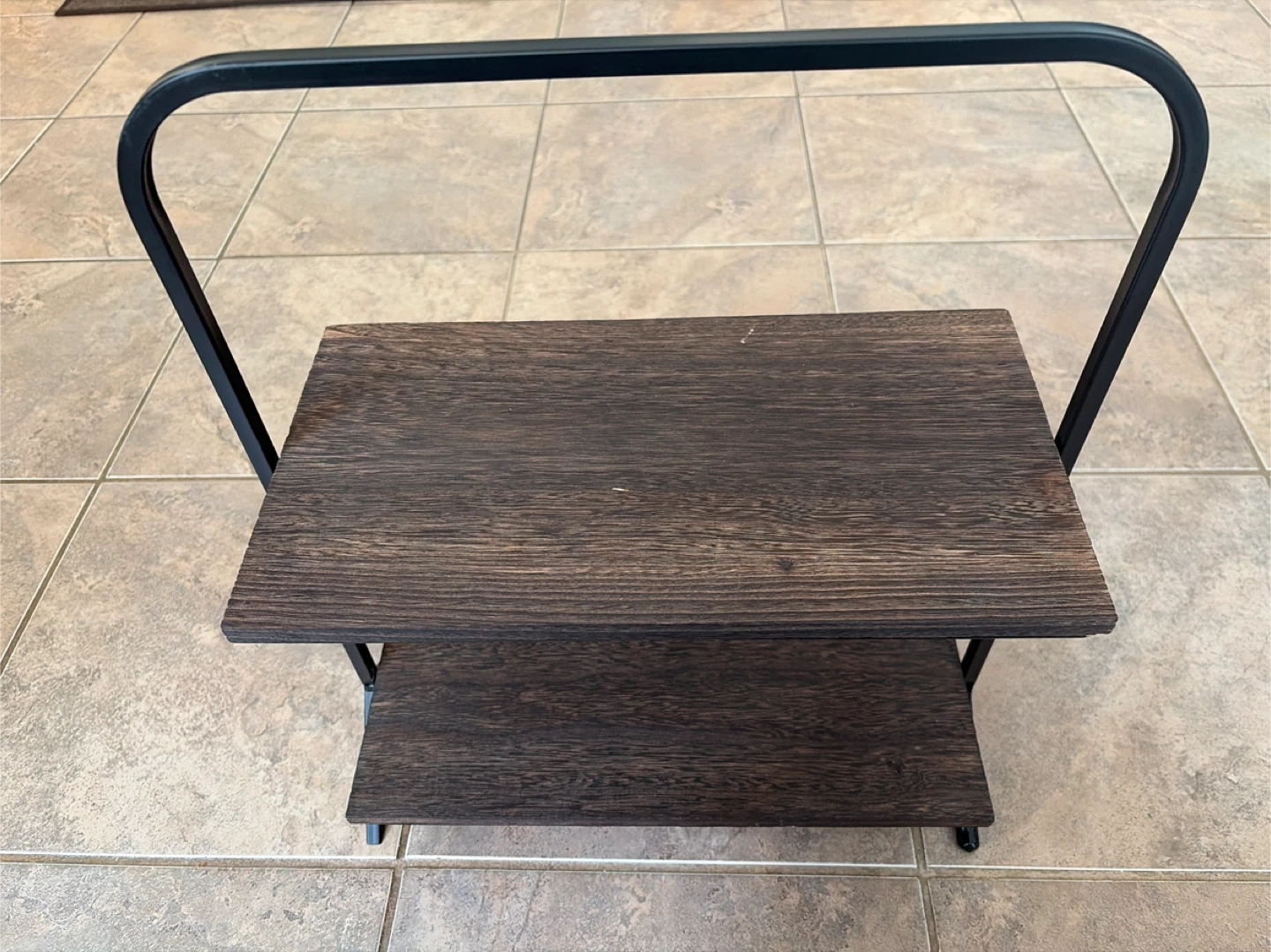 2-Tier Wood Look Shelf Unit