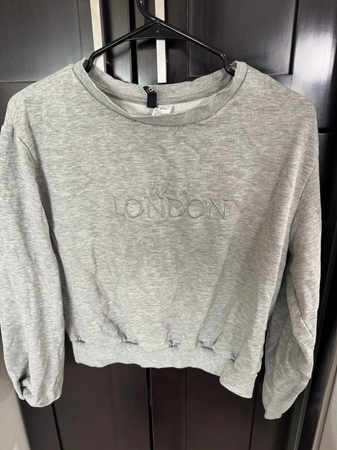 H&M Divided Grey "Living in London" Sweatshirt - Size S