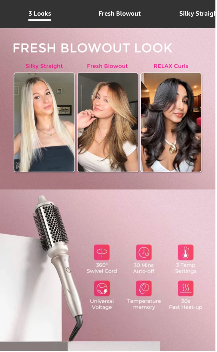 TYMO STYLUX Thermal Brush Hair Styler 🥕 - photo 5