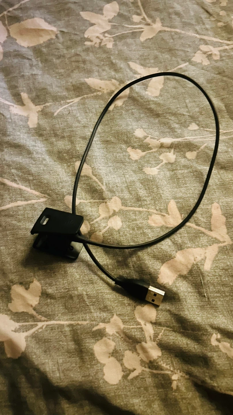 Black USB Charging Cable for Fitness Tracker