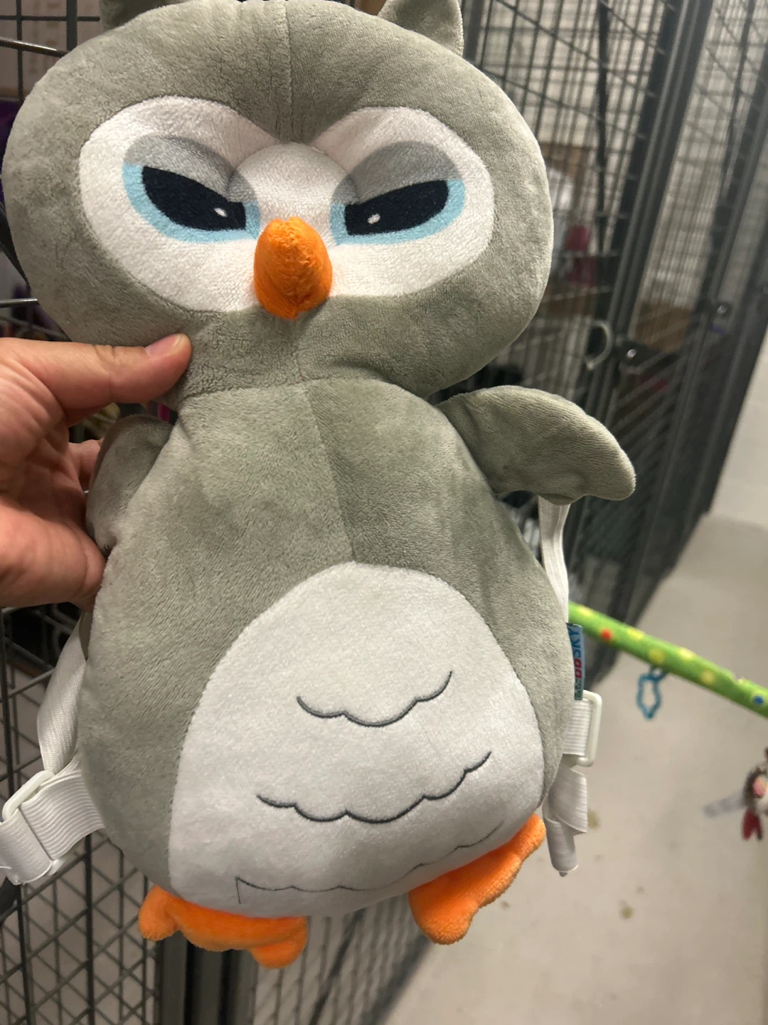 Plush Owl Head Protection Backpack