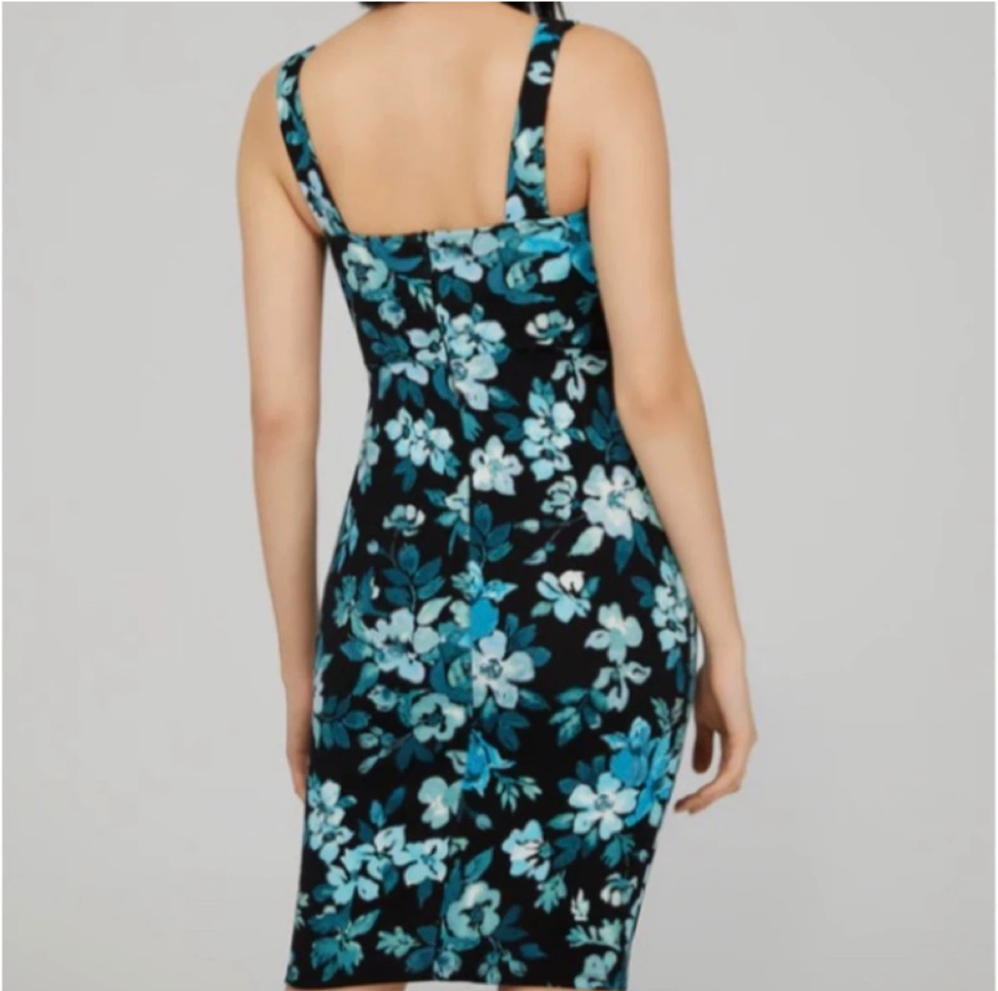 Plus size Floral Square Neck Mini Dress - photo 4