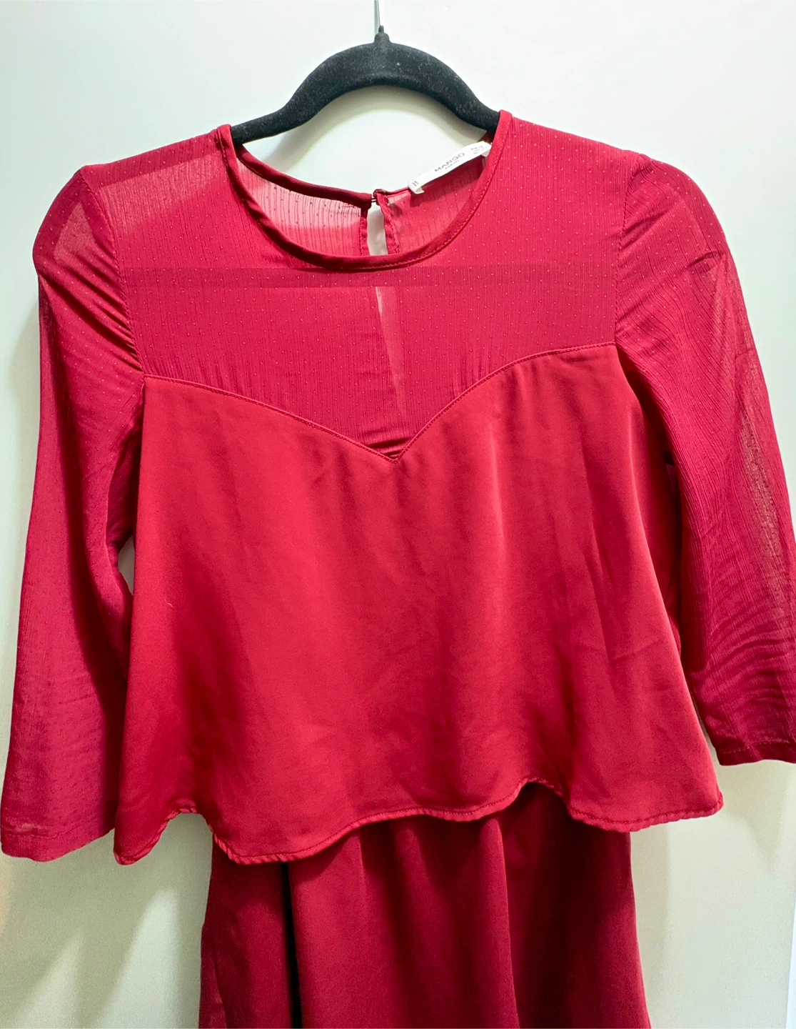 Mango Casual Red Dress  Size XS - photo 4