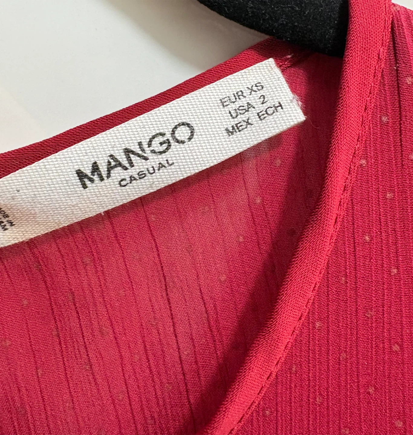 Mango Casual Red Dress  Size XS