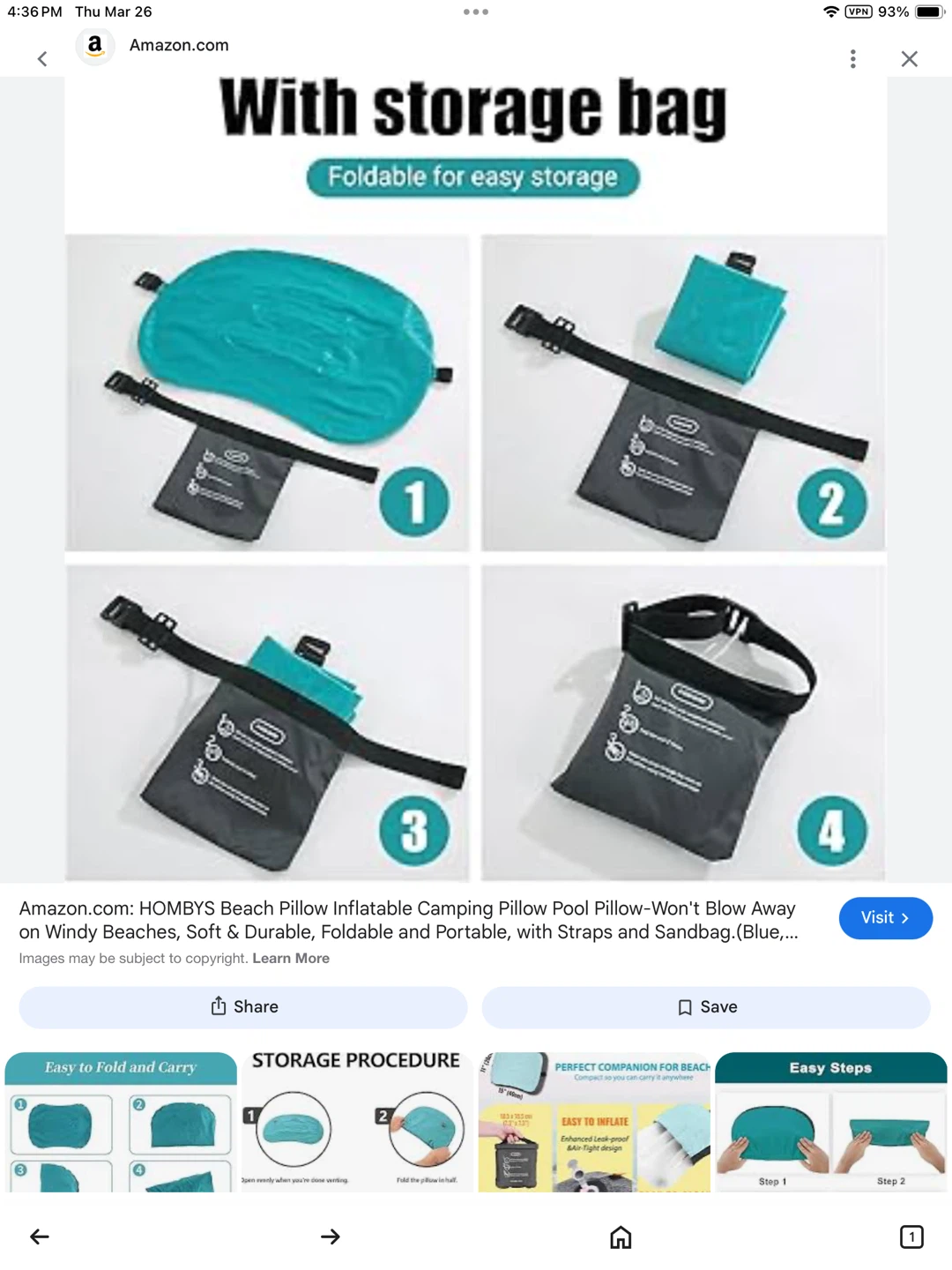 New TREKOLOGY portable Mint Inflatable Pillow - photo 4