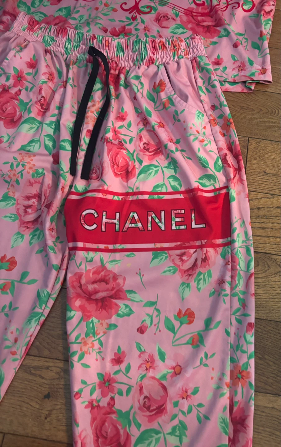 Chanel Pink Floral Pajama Set - photo 2