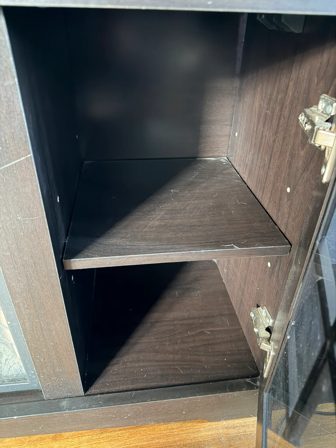 Dark Brown TV Stand with Electric Fireplace - photo 4