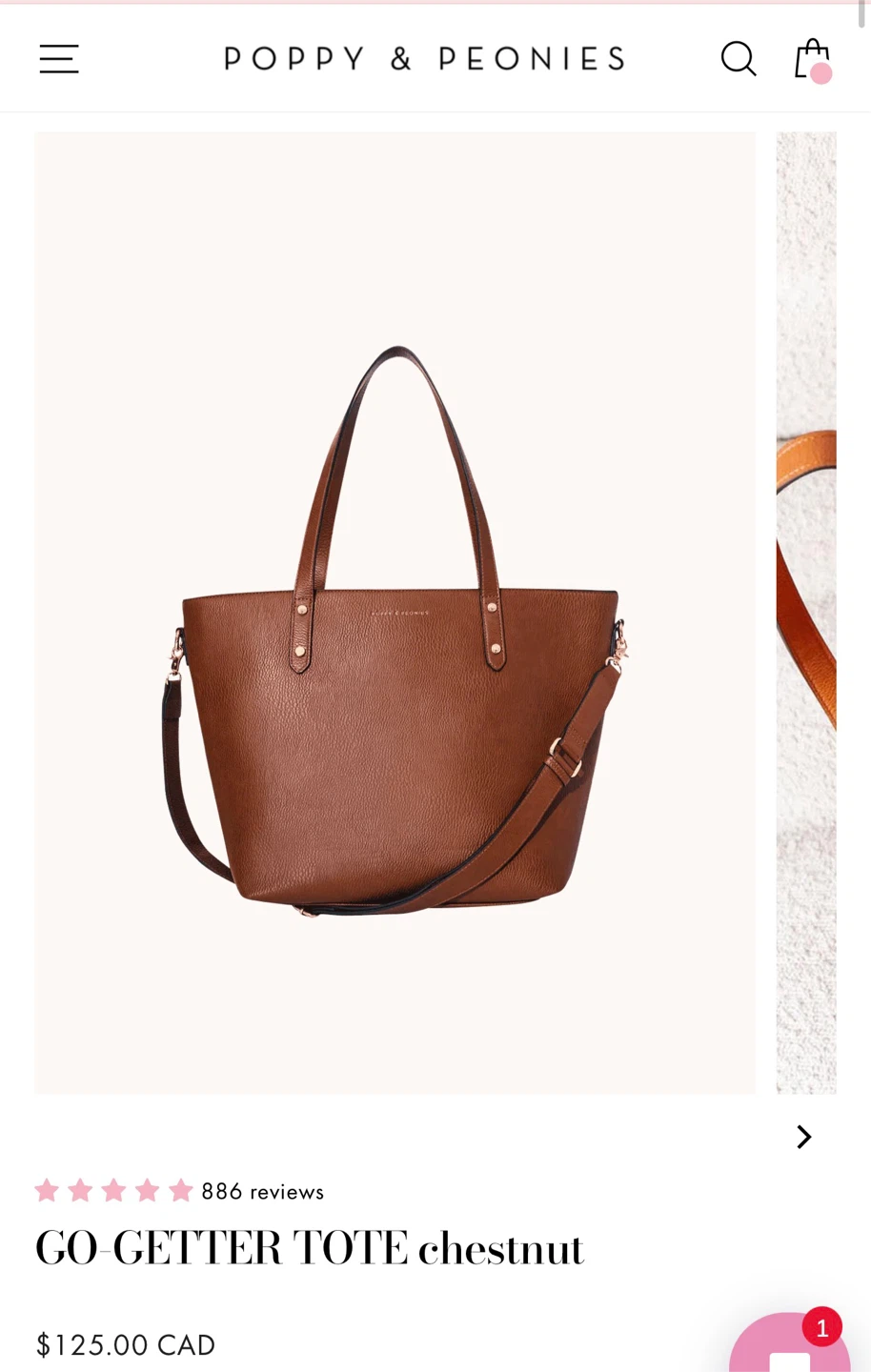 Poppy & Peonies Go-Getter Bag – Chestnut