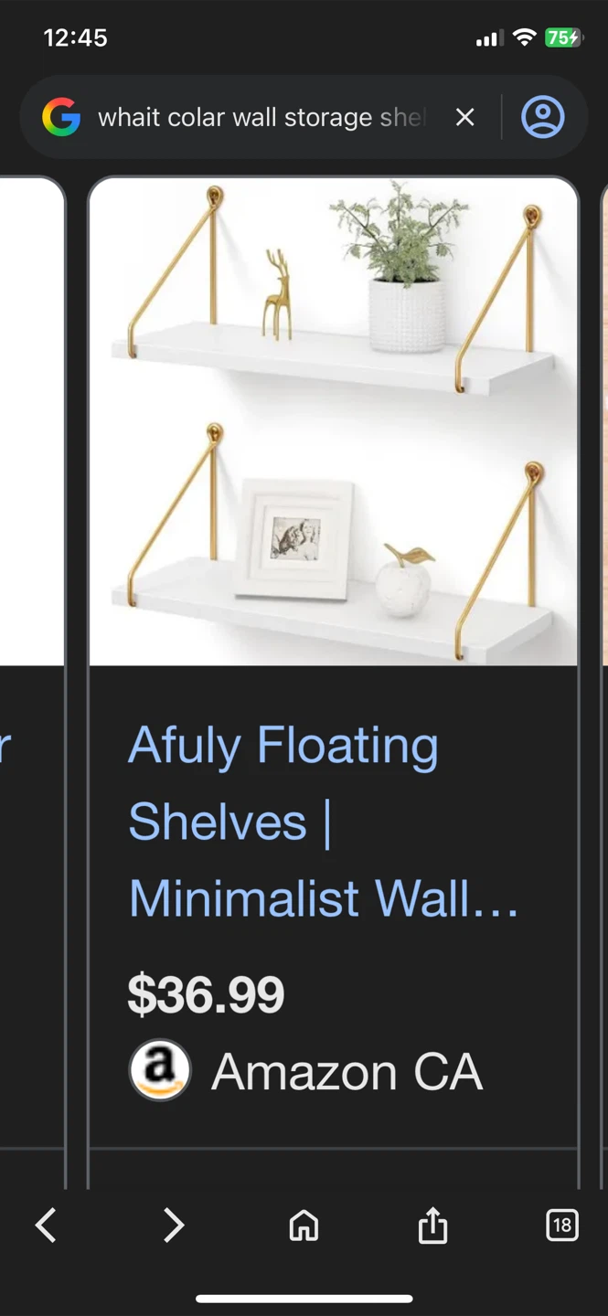 Afuly Floating Shelves White Set of 2 - photo 4