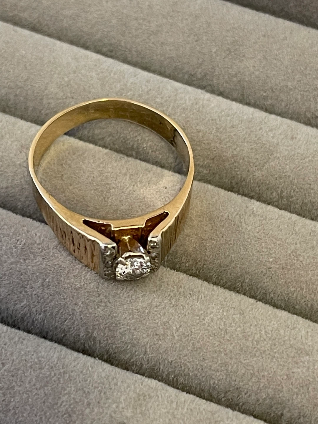 ANTIQUE RARE MEN'S 14K W/YG .68 Carat total Diamond - photo 4