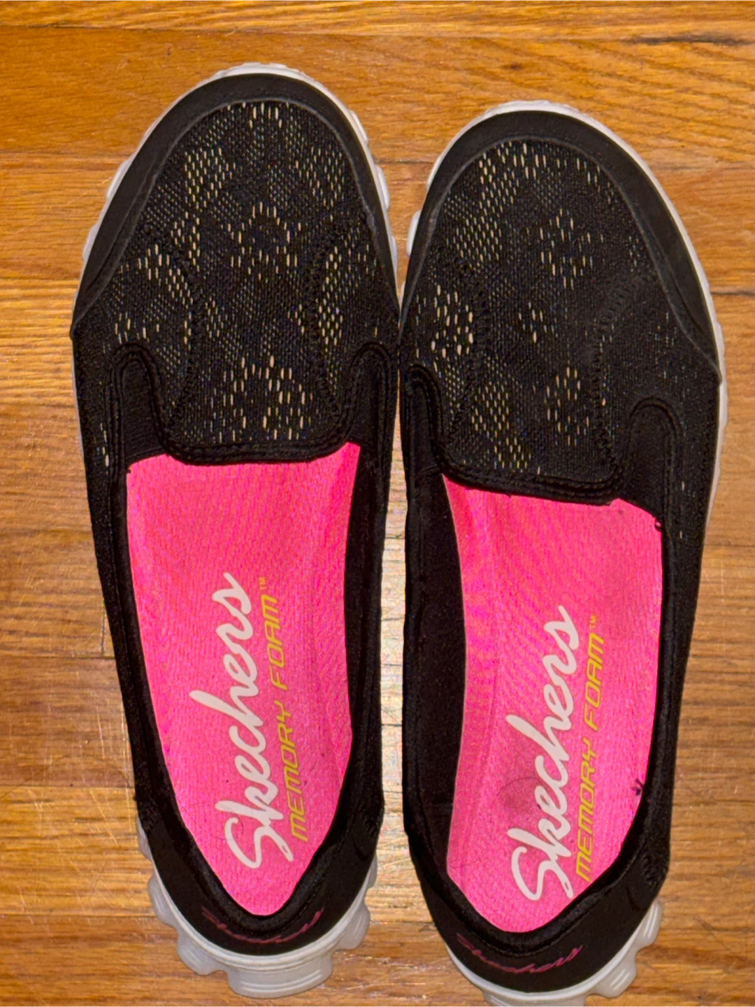 Skechers Women's Black Memory Foam Slip-On Sneakers