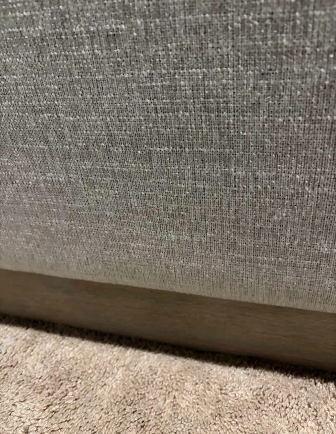 Queen Upholstered Bed Frame with Wood Trim - photo 4