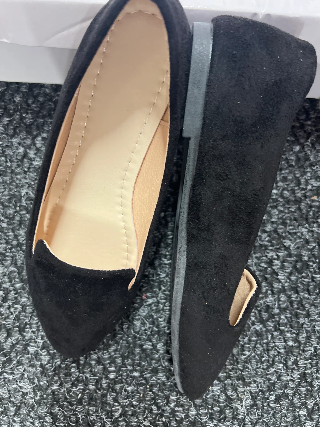 Black Suede Pointed Toe Flats - photo 5