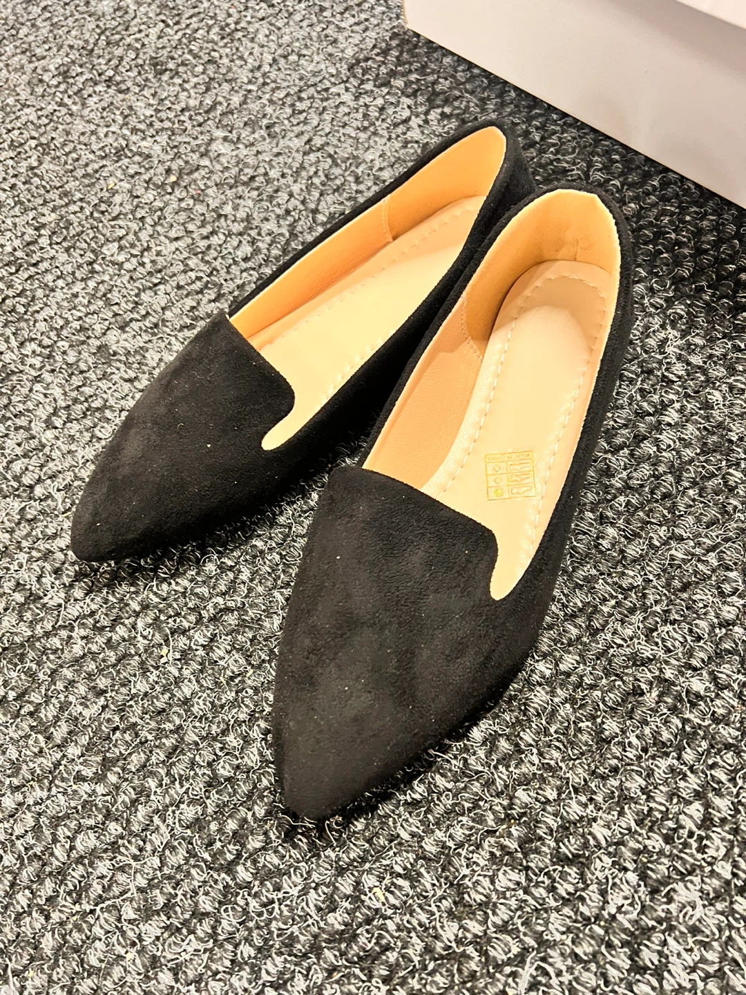 Black Suede Pointed Toe Flats - photo 2