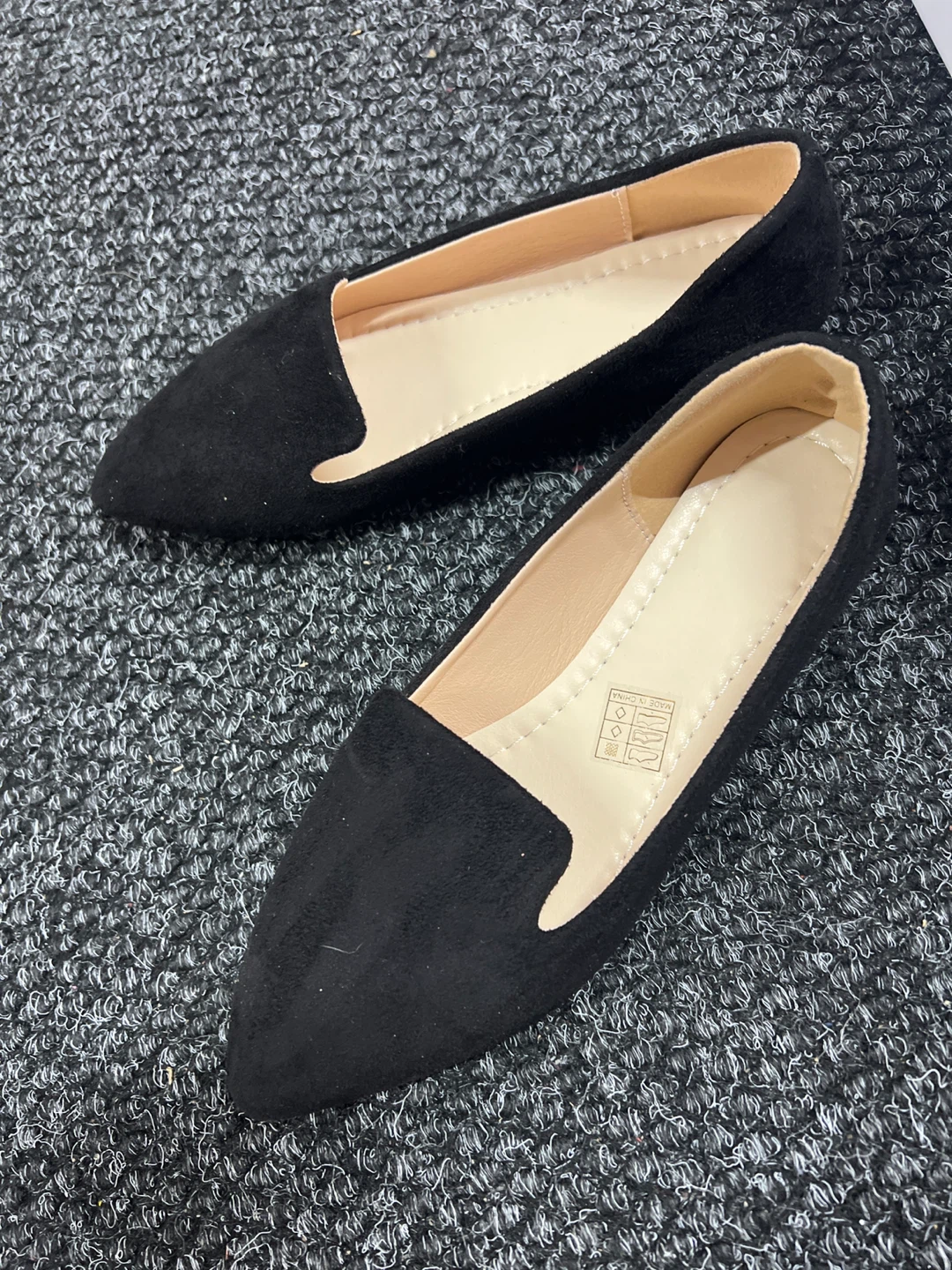 Black Suede Pointed Toe Flats - photo 3