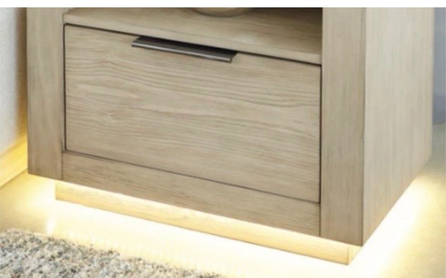 Wood and Marble Nightstand - photo 2