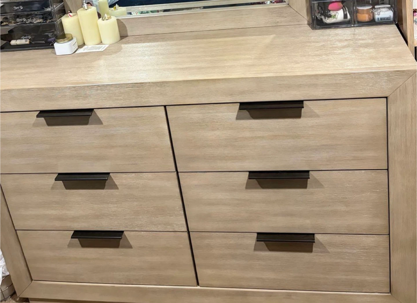 Wooden Dresser with Mirror