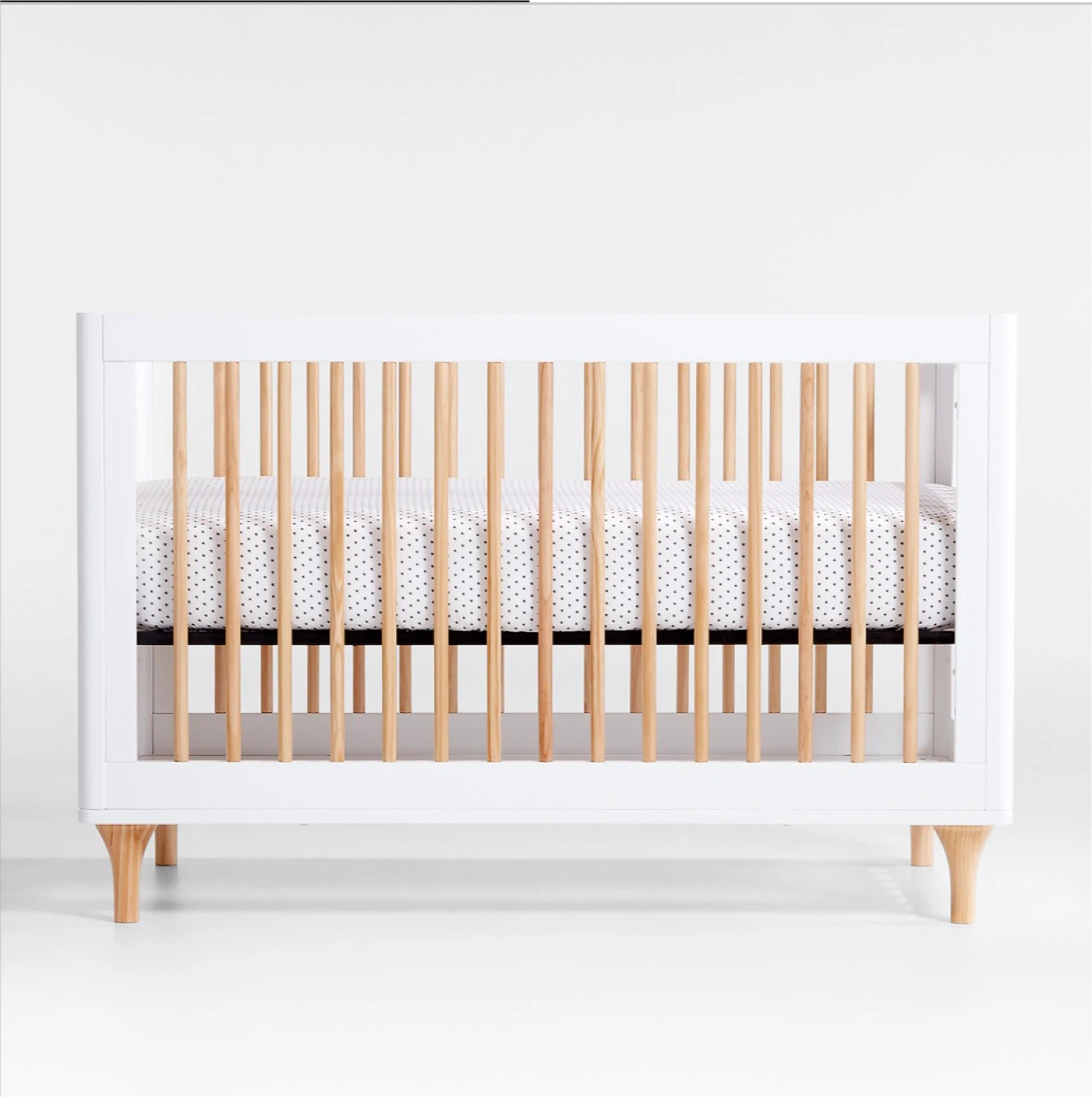Babyletto Lolly White & Natural Wood 3-in-1 Convertible Crib - photo 3