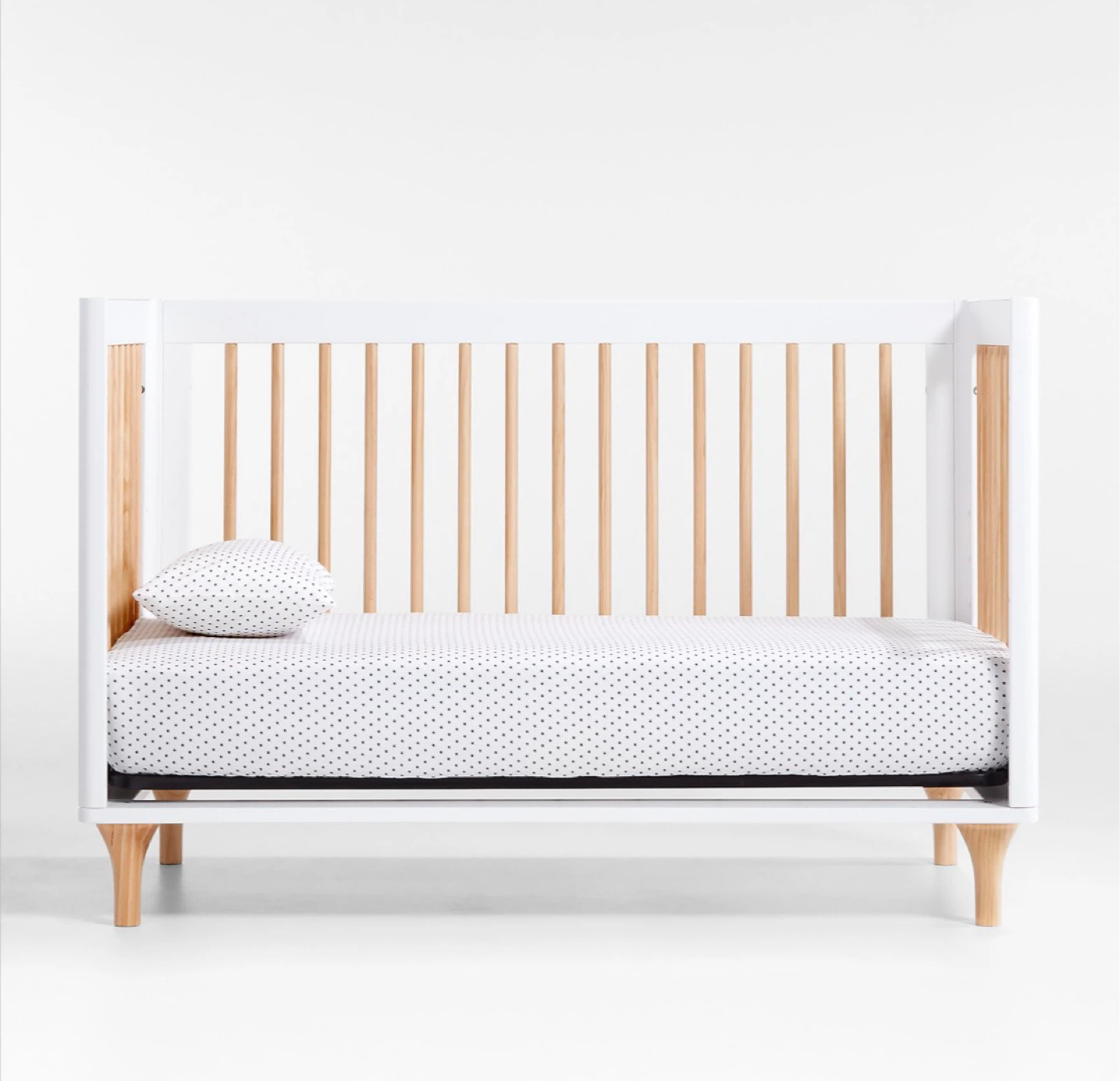 Babyletto Lolly White & Natural Wood 3-in-1 Convertible Crib - photo 4