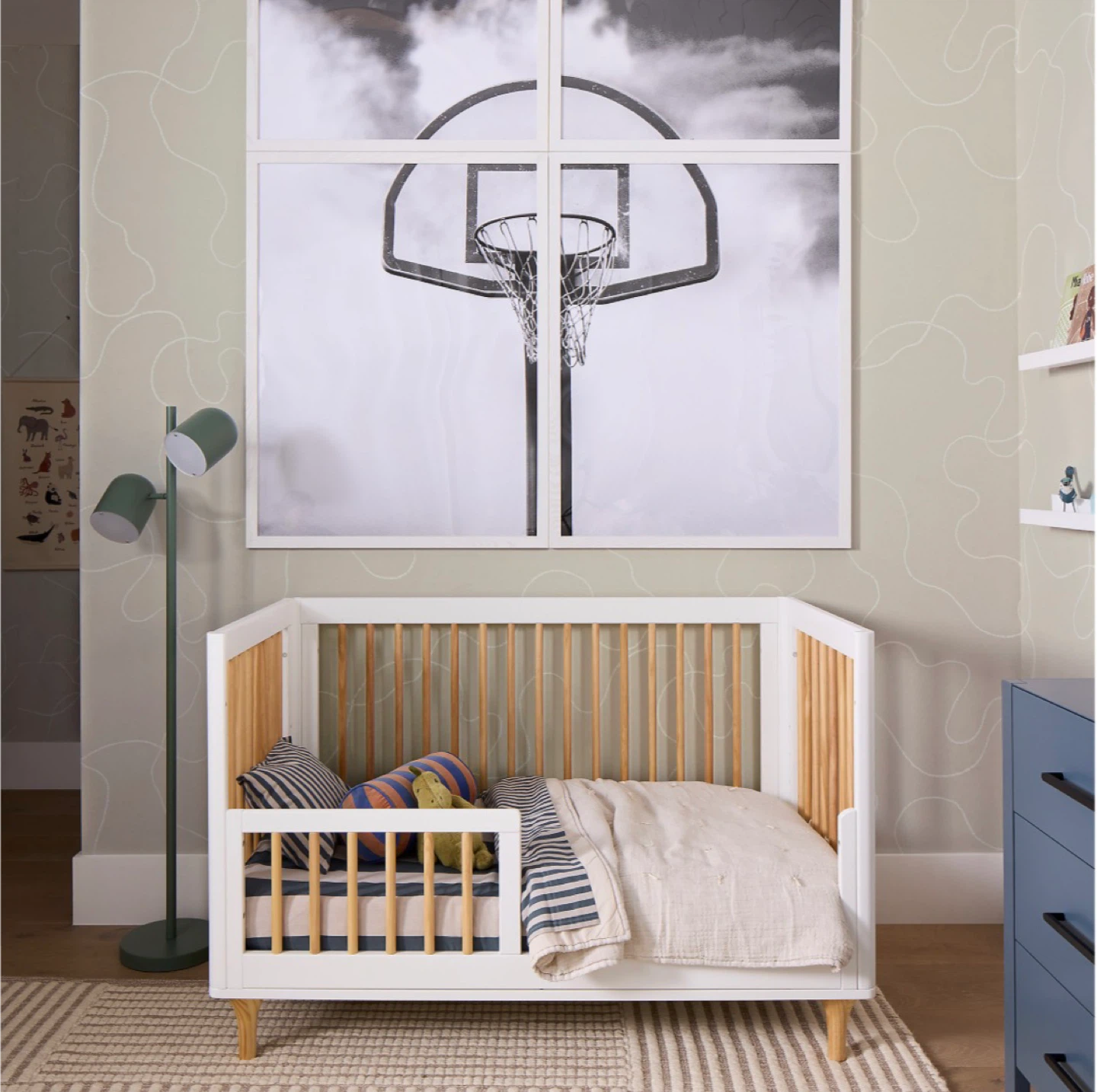 Babyletto Lolly White & Natural Wood 3-in-1 Convertible Crib - photo 2