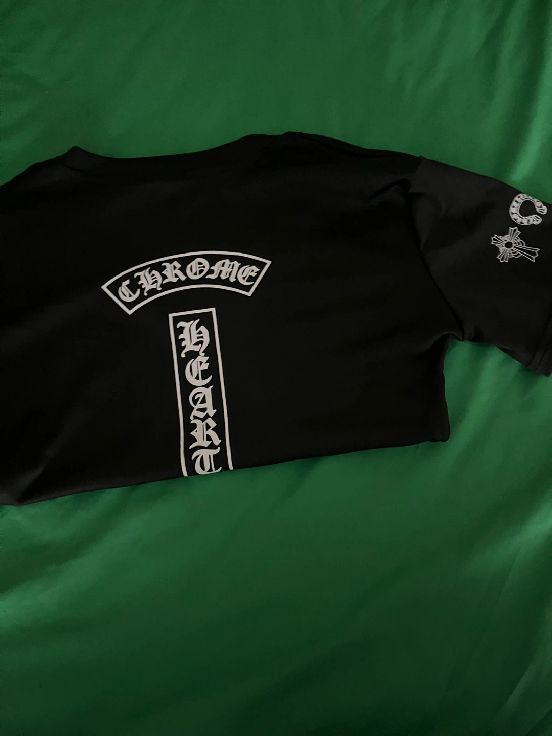 Chrome Hearts Black V-Neck T-Shirt - photo 4