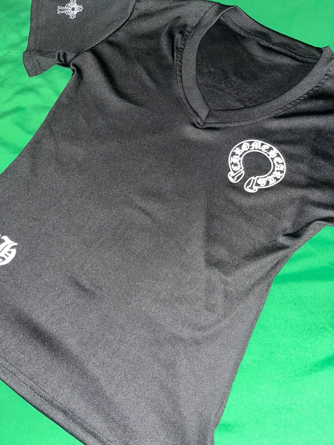 Chrome Hearts Black V-Neck T-Shirt