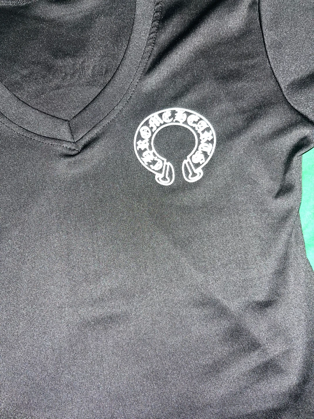 Chrome Hearts Black V-Neck T-Shirt - photo 5