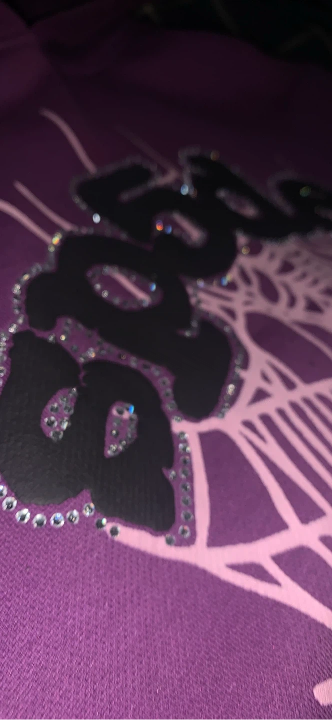 Purple Spider Hoodie with Rhinestones - photo 4