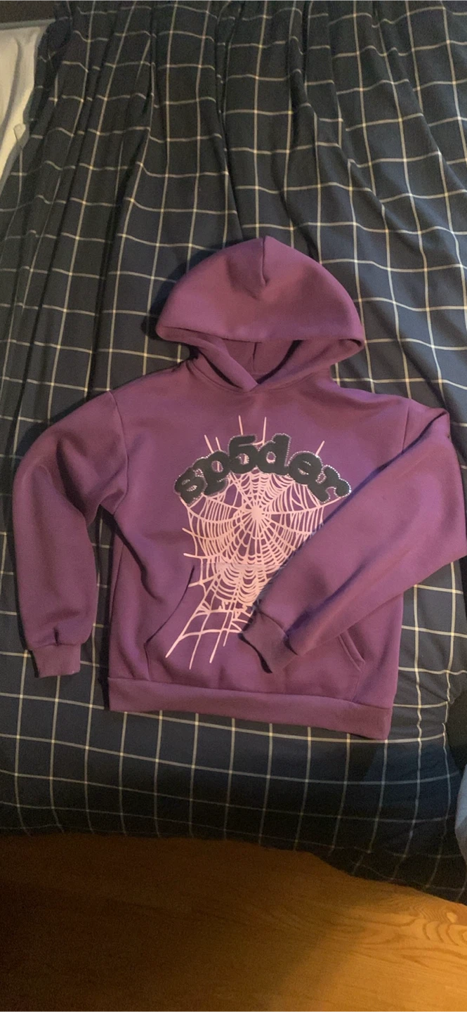 Purple Spider Hoodie with Rhinestones