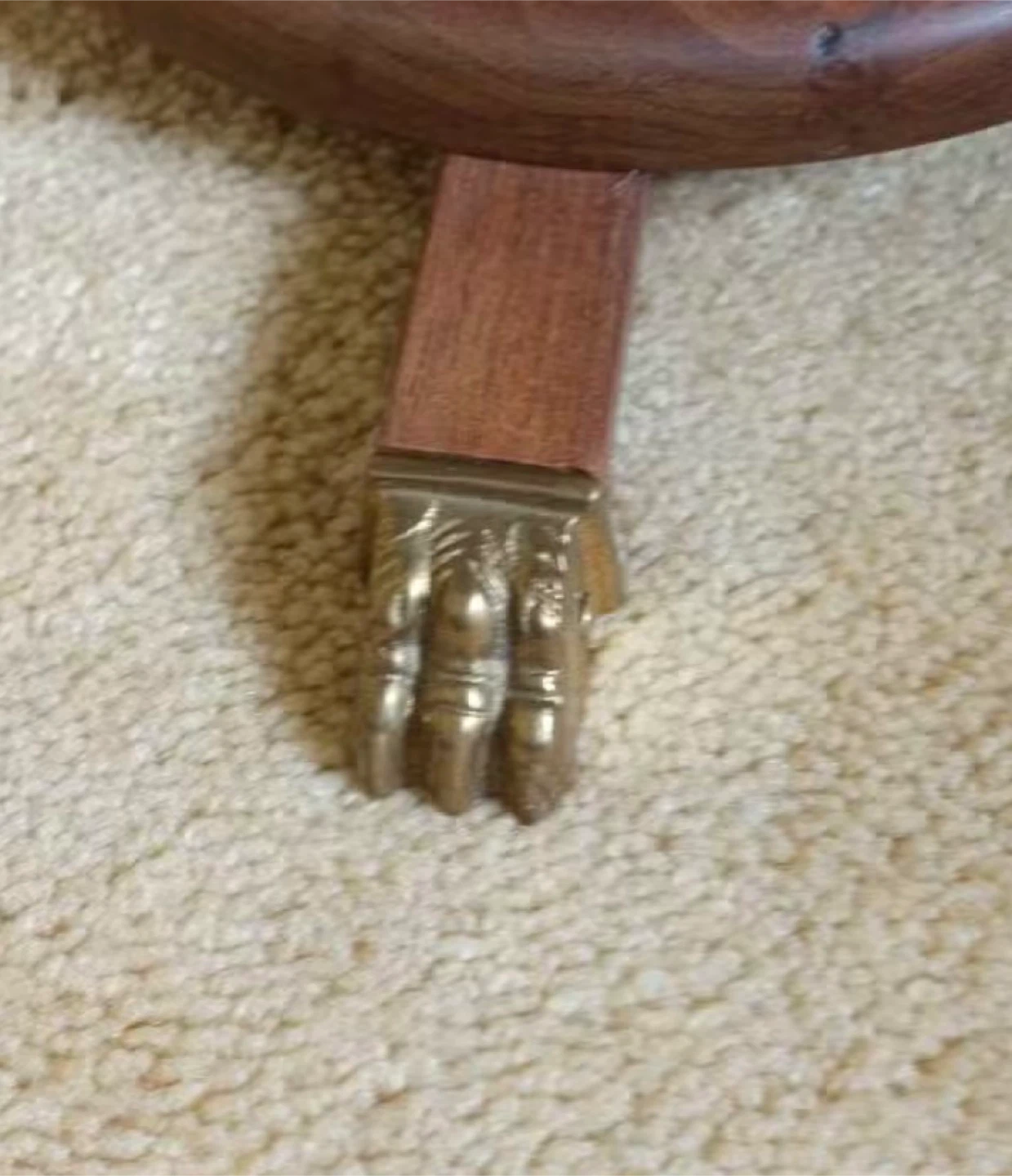 Round Pedestal Accent Table with Claw Feet Pedestal spins - photo 2