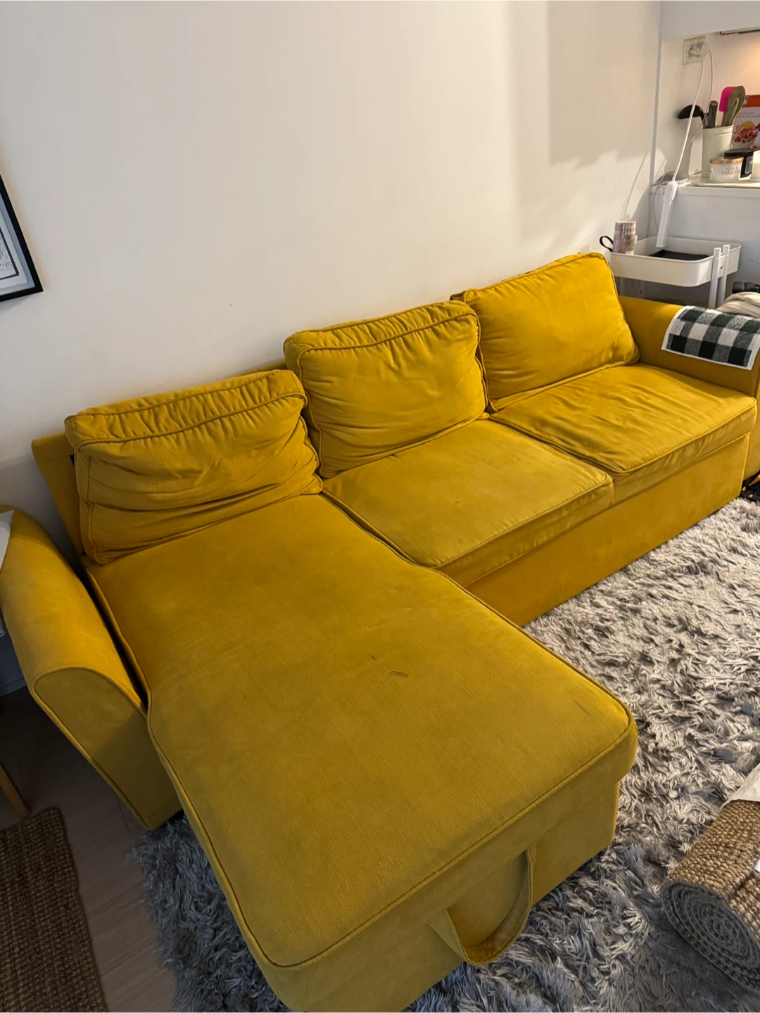 Yellow Chaise Sectional Sofa