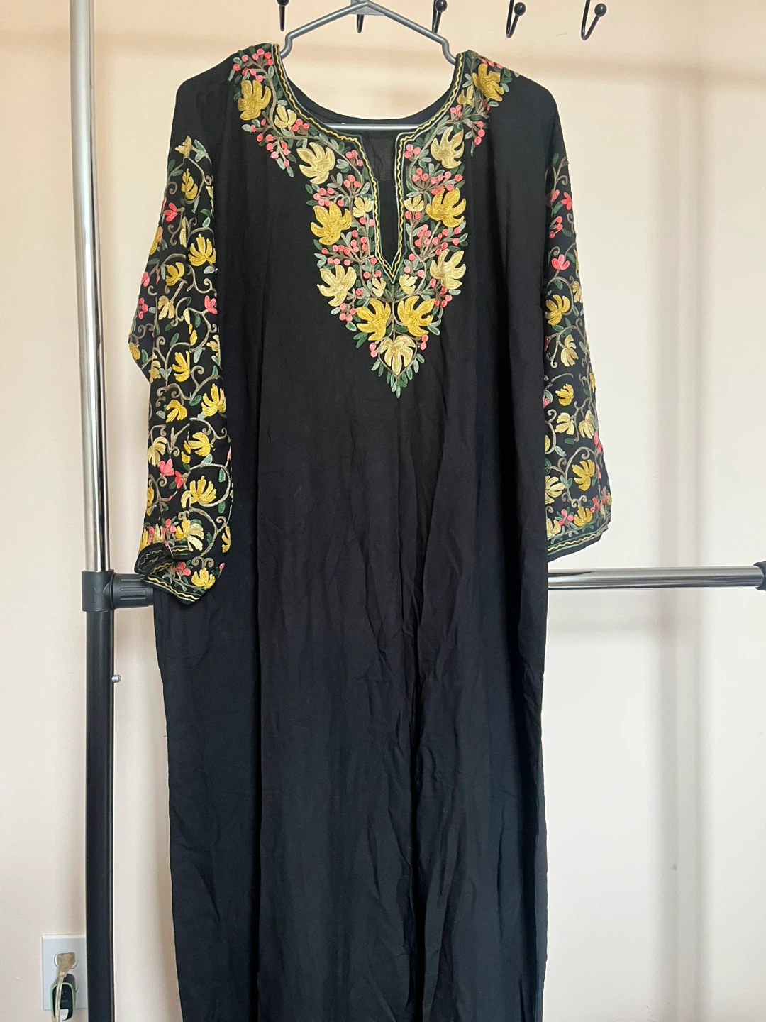 Embroidered Long Sleeve Maxi Dress - photo 2