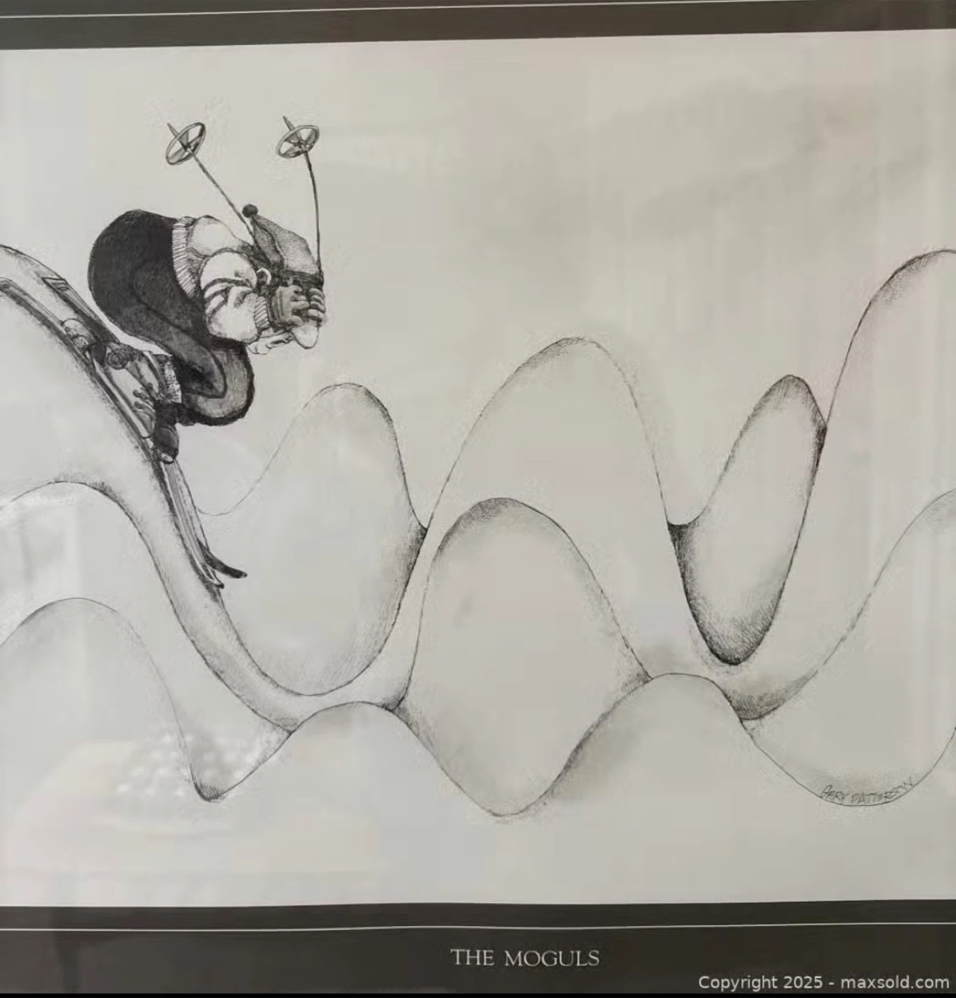 Framed Ski Art "The Moguls" by Patterson - photo 3