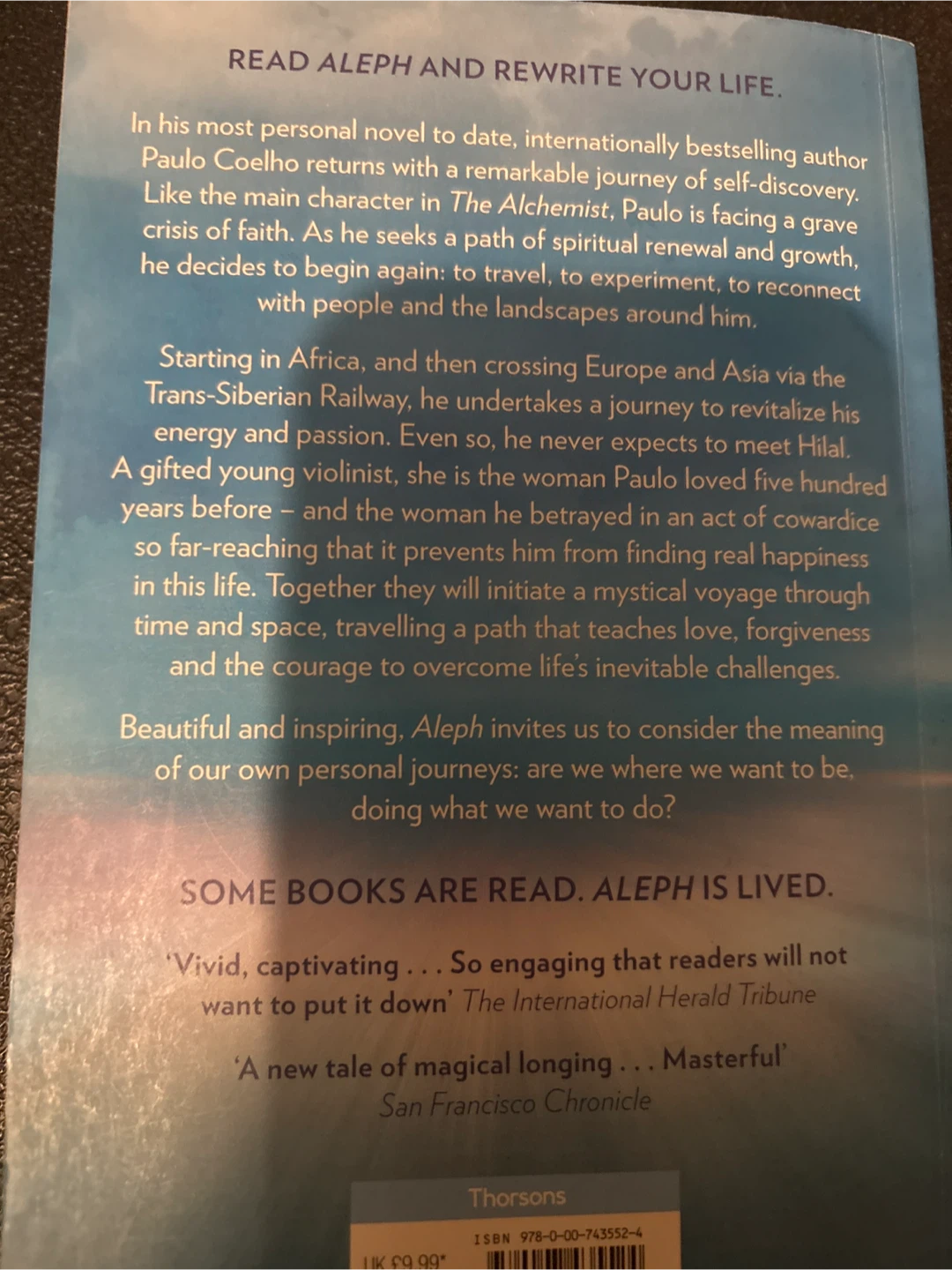 Aleph by Paulo Coelho Paperback Book - photo 2