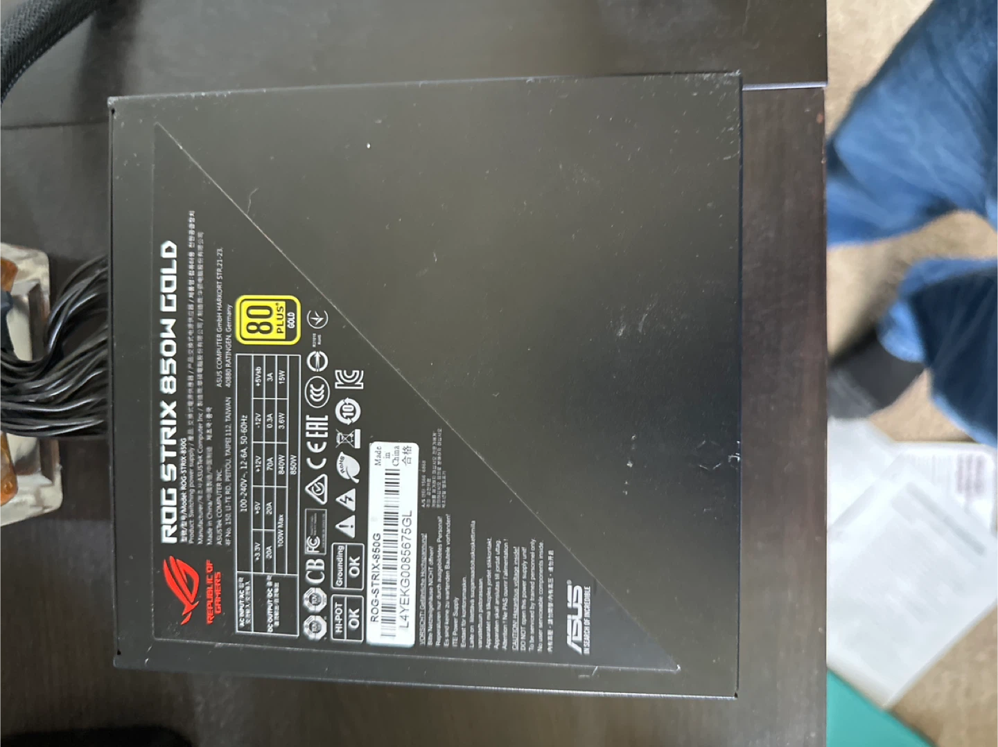 ASUS ROG Strix 850W Gold Power Supply