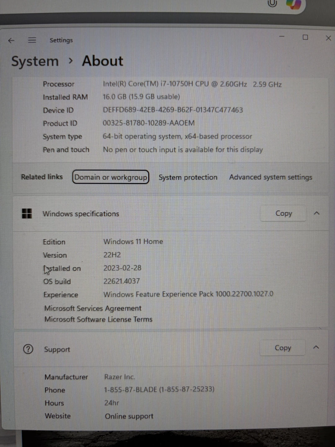 Razer Blade 15 Laptop - Intel Core i7-10750H, 16GB RAM - photo 3