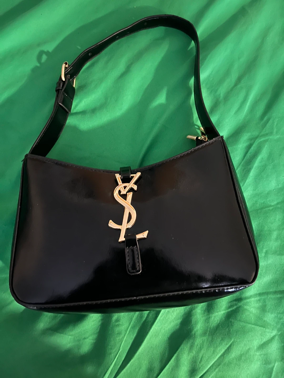 Black Patent Leather Shoulder Bag - photo 3