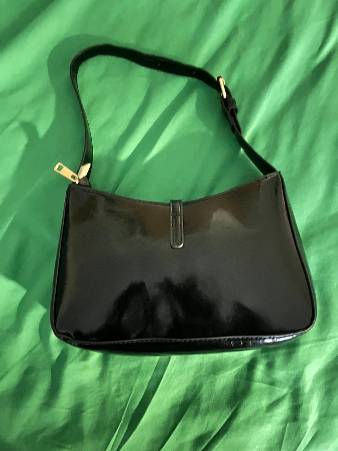 Black Patent Leather Shoulder Bag - photo 2